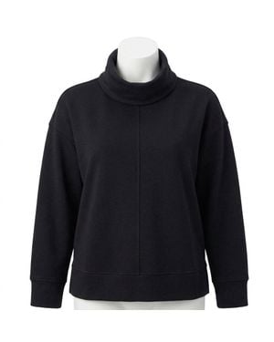 Spanx Airessentials Tunic Sweatshirt Top - Blue