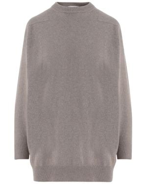 Jil Sander Crewneck Wool-Blend Sweater - Gray