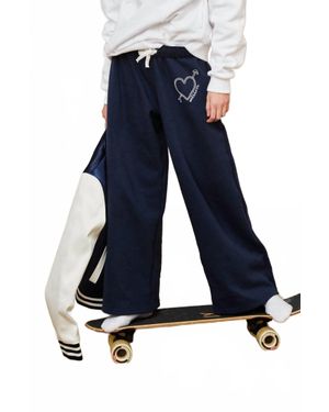 Theme Cami Wide Leg Jogger - Blue