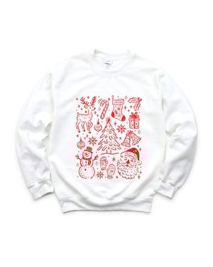 Simply Sage Market Christmas Chalk Icons - Red