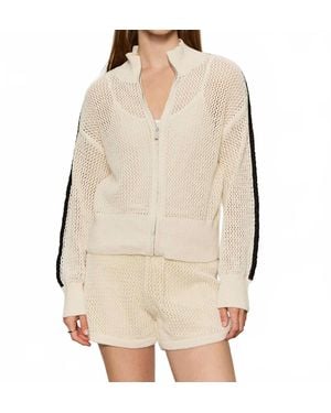 Sanctuary Open Stitch Track Jacket - Natural