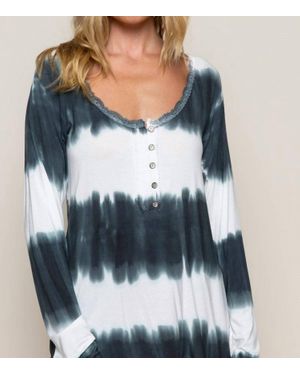 Pol Dip Dyed Long Sleeve Tee - Blue