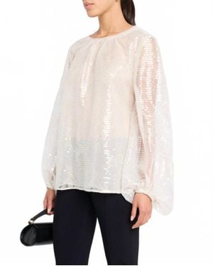 Le Superbe Sparkling Femme Blouse - White