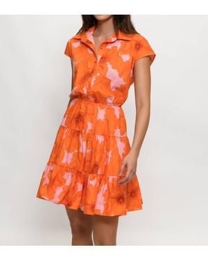 Hutch Bishop Mini Dress - Orange
