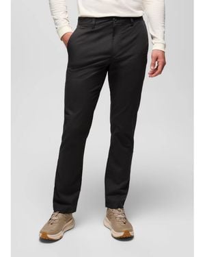 Prana Palisades Ripstop Chino Pants Dark Iron Straight Leg Gbo779 - Black