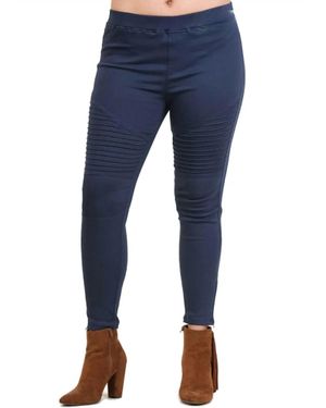 Umgee Washed Moto Jegging - Blue