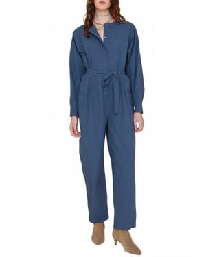 Xirena Kenton Button-Front Jumpsuit - Blue