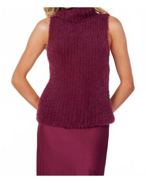 Bishop + Young Colette Sleeveless Turtleneck Top - Red