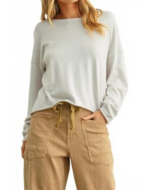 Miou Muse Essential Rolling Hem Top - Natural