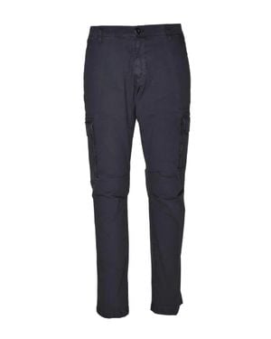 Modfitters Straight-Leg Pants With Cargo Pockets And Structured Silhouette - Blue
