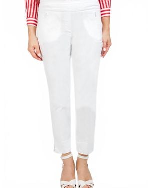 Renuar Zipper Pocket Pants - White