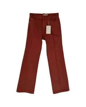 Ulla Johnson Agatha Straight Leg Jeans - Red