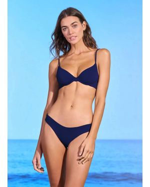 Maaji Reversible Dainty Underwire Bikini Top And Journey Double V Bikini Bottom Set - Blue