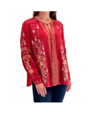 Johnny Was Paulina Shirt - Red