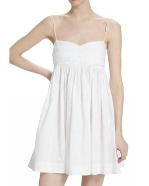 SWF Pleated Mini Dress - White