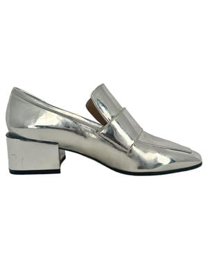 Stuart Weitzman Sawyer Block Heel Loafers - Gray