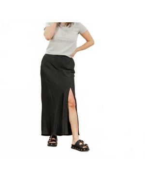 Greylin Hayek Satin Skirt - Black
