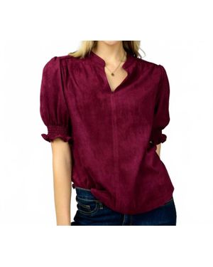 Ivy Jane Suede Top - Purple