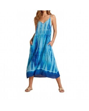 ADA KAMARA Cyclamen Midi Dress - Blue