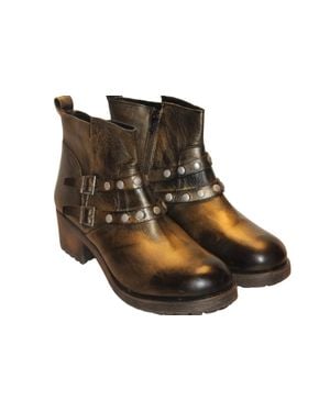 Eric Michael Buffalo Moto Boots - Black