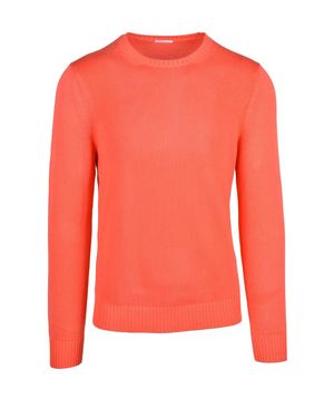 Malo Cotton Crewneck Sweater - Pink