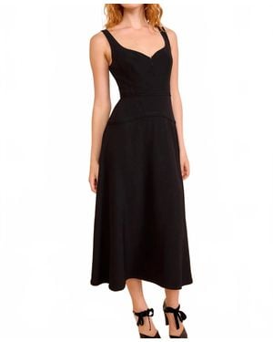 Ulla Johnson Vivi Sweetheart Midi Dress - Black