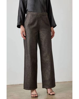 Lilla P Metallic Pant - Black