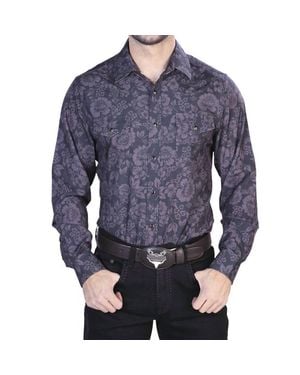 El Señor De Los Cielos Casual Long Sleeve Shirt - Blue