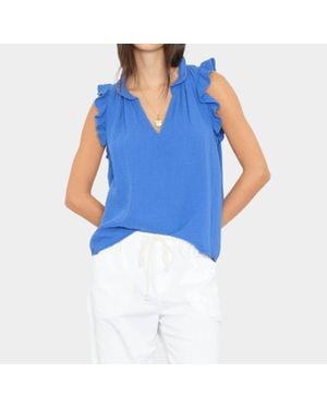 Xirena Bex Gauze Top - Blue