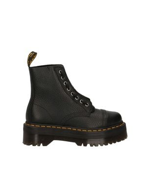 Dr. Martens Chunky Platform Ankle Boots With Removable Zipper - Black