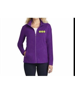 Port Authority Fleece Full-Zip Jacket With Embroidered Pickleball Logo - Purple