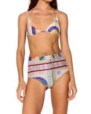 MINKPINK Elysia High Waisted Bikini Bottom - Blue