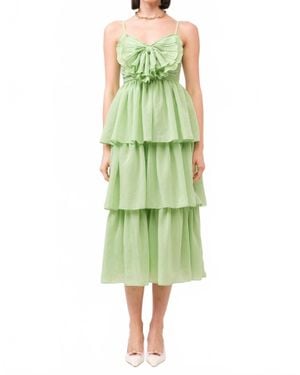 SOFIA The Label Melody Solid Dress - Green