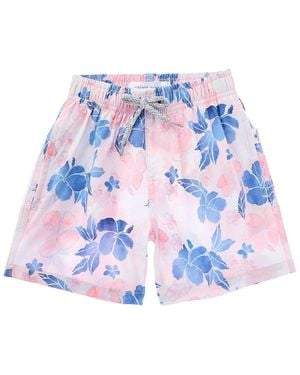 Vintage Summer 4-Way Stretch Volley Swim Short - Blue