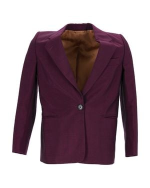 Acne Studios Single-Breasted Blazer With Pockets - Purple