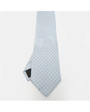 ST Dupont Silk Jacquard Tie - Blue