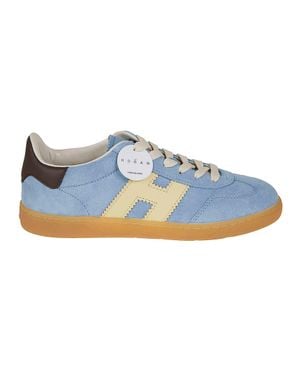 Hogan Low-Top Light Sneakers With Amber Rubber Sole - Blue