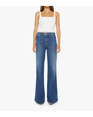 Mother Pipeline Hustler Roller Sneak Jeans - Blue
