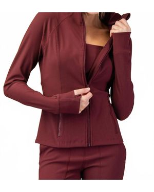 Rae Mode Ivy Nylon Rib Jacket - Red