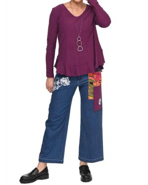 Tulip Clothing Wylie Denim Wide Leg Pants - Blue
