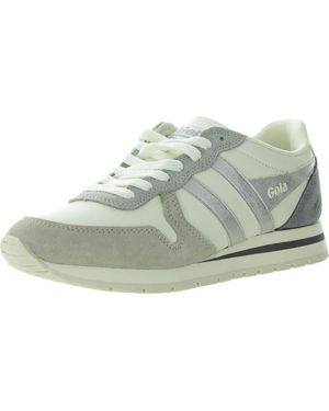 Gola Golda Daytona Quadrant Mixed Media Leather Running & Training Shoes - Green