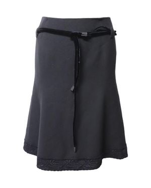 Emporio Armani Winter Belted Skirt - Blue