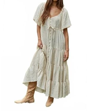 By Together Sweetheart Tiered Flare Maxi Dress - Natural