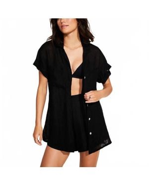 Vitamin A Playa Pocket Blouse - Black