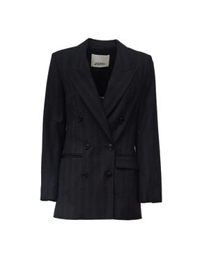 Isabel Marant Jevima Super 100 Double-Breasted Blazer - Black