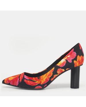Ferragamo Floral Fabric Badia Pumps - Pink