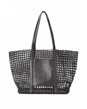 STAUD Getaway Hand Knotted Tote Bag - Black