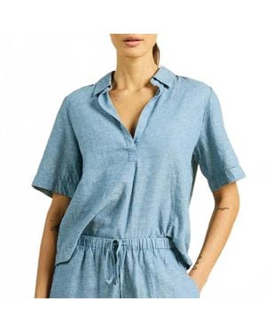 Trovata Cora Shirt Top - Blue