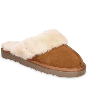 Style & Co. Rosiee Supercomff Faux Fur Slide Slippers - Brown