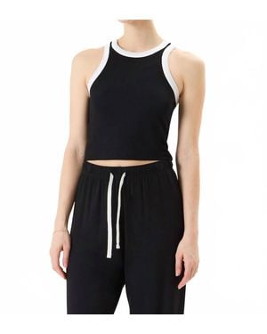 Splits59 Kiki Crop Rib Tank Top - Black